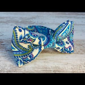 Paisley bow tie blue paisley bow tie groomsman groom wedding ring bearer gift